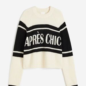 Après Chic Black and Cream Sweater